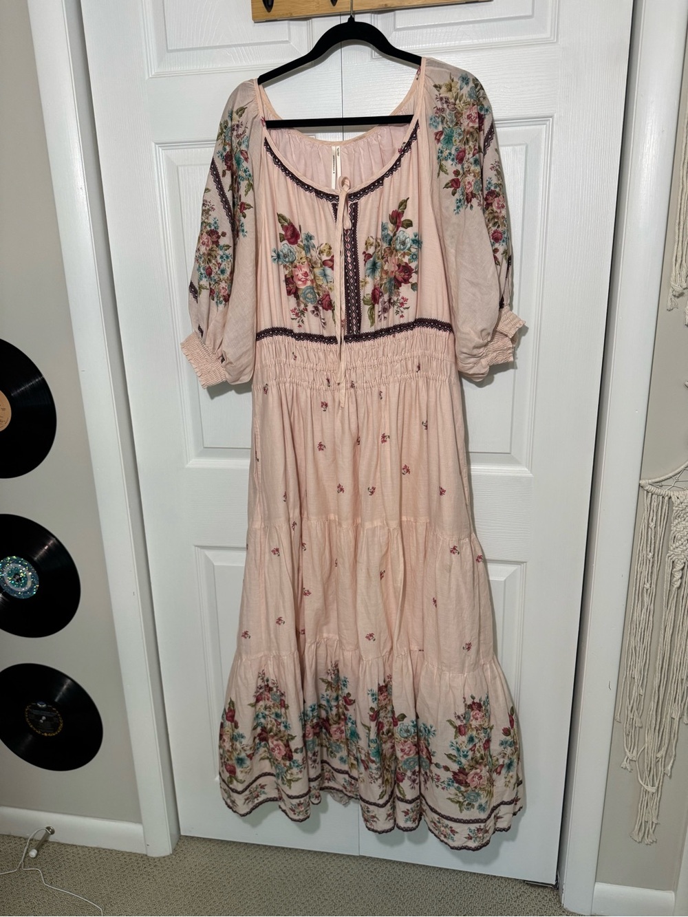 Anthropologie Dusty Blush Floral Sommerset Maxi Dress - Picture 3 of 5